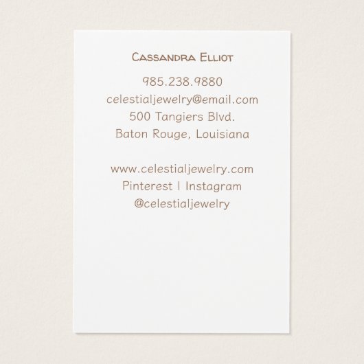 Moderne Abstracte Boho Visitekaartje (Achterkant)