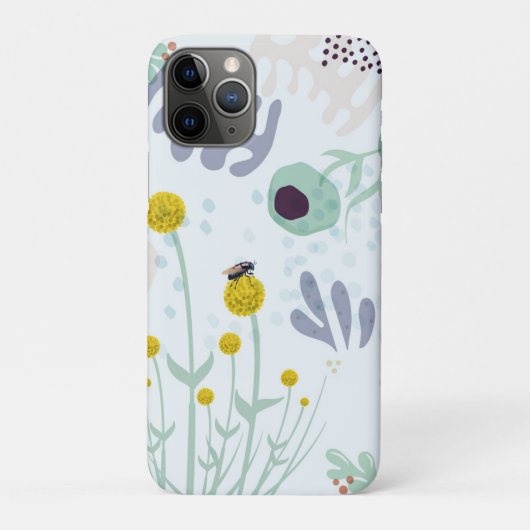 Moderne Abstracte Botanische Gele Billy Button Case-Mate iPhone Case (Achterkant)