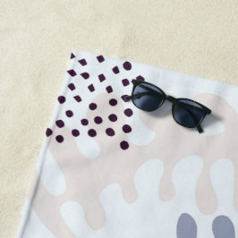 Moderne Abstracte Botanische Gele Billy Button Strandlaken