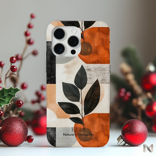 Moderne Abstracte botanische kunst - Aardse minima Case-Mate iPhone Case