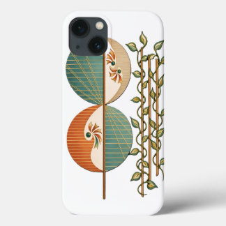 Moderne Abstracte Botanische Kunstprint, Minimalis iPhone 13 Hoesje