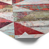 Moderne Abstracte botanische lappendeken Poster (Hoek)