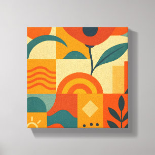 Moderne Abstracte Botanische Muurkunst Canvas Afdruk