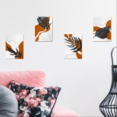 Moderne Abstracte botanische wandkunst Muurkunst Sets (Woonkamer)