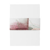 Moderne Abstracte Bourgogne & marineblauwe bruilof Uitnodigingen Wikkel (Achterkant Voorbeeld)