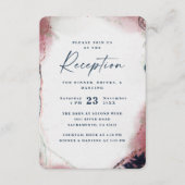 Moderne Abstracte Bourgogne & Navy bruiloft recept Informatiekaartje (Voorkant)