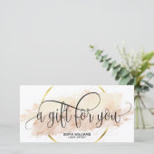 Moderne abstracte cadeaukaart (Staand voorkant)