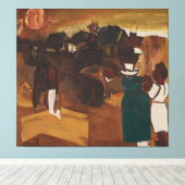 moderne abstracte canvas afdruk (Insitu (Houten vloer))
