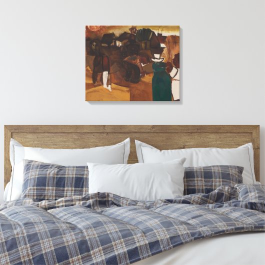 moderne abstracte canvas afdruk (Insitu (Slaapkamer))