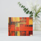 Moderne Abstracte Canvas Schilderkunst Briefkaart (Staand voorkant)