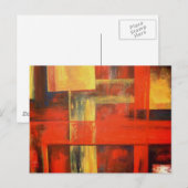 Moderne Abstracte Canvas Schilderkunst Briefkaart (Voorkant / Achterkant)
