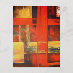 Moderne Abstracte Canvas Schilderkunst Briefkaart