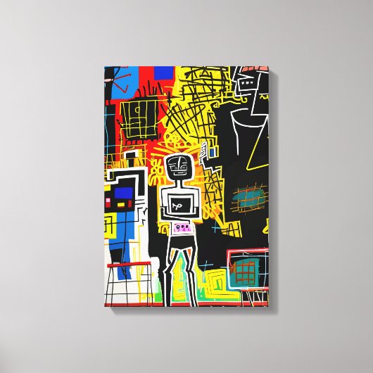 Moderne abstracte canvasprints hedendaagse kunst canvas afdruk (Voorkant)