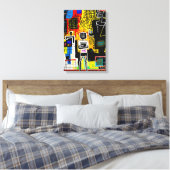 Moderne abstracte canvasprints hedendaagse kunst canvas afdruk (Insitu (Slaapkamer))