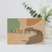 Moderne abstracte certificaatkaartje (Staand voorkant)