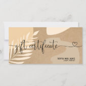 Moderne abstracte certificaatkaartje (Voorkant)