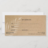 Moderne abstracte certificaatkaartje (Achterkant)