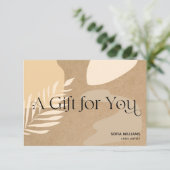 Moderne abstracte certificaatkaartje (Staand voorkant)