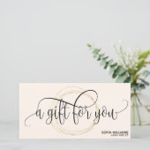 Moderne abstracte certificaatkaartje Voeg Logo toe (Staand voorkant)