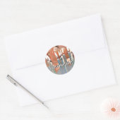 Moderne Abstracte Chanoeka Ronde Sticker (Envelop)