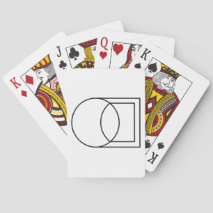 Moderne Abstracte Cirkel Vierkant Kunst Pokerkaarten