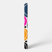 Moderne Abstracte Cirkels Monogram Roze Blauwgroen Samsung Galaxy Hoesje (Linkerkant)