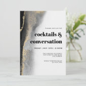 Moderne Abstracte cocktails en gesprekspartner Kaart (Staand voorkant)