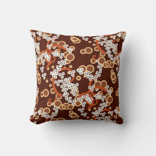 Moderne Abstracte Confetti afdrukken, chocoladebru Kussen