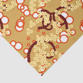 Moderne Abstracte Confetti afdrukken, mosterd Gold Tissuepapier (Detail)