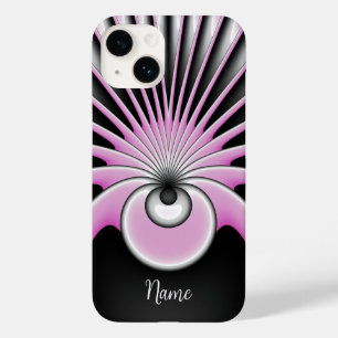 Moderne Abstracte Crazy Fractal Art Patroon Naam Case-Mate iPhone 14 Hoesje