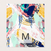 Moderne abstracte, creatieve penseelstreken visitekaartjes (Buitenkant ongevouwen)