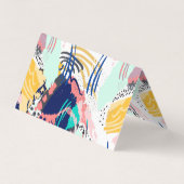 Moderne abstracte, creatieve penseelstreken visitekaartjes (Achterkant)