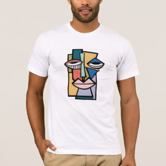 Moderne Abstracte Cubistische Gezichtsillustratie  T-shirt