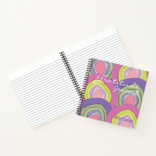 Moderne Abstracte Dankbaarheid Journaal naam Notitieboek (Binnen)