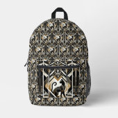 Moderne Abstracte decoratieve kat Bedrukte Rugzak (Voorkant)