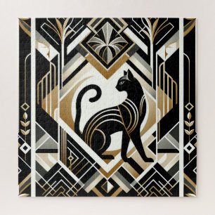 Moderne Abstracte Decoratieve Kat Jigsaw Puzzel