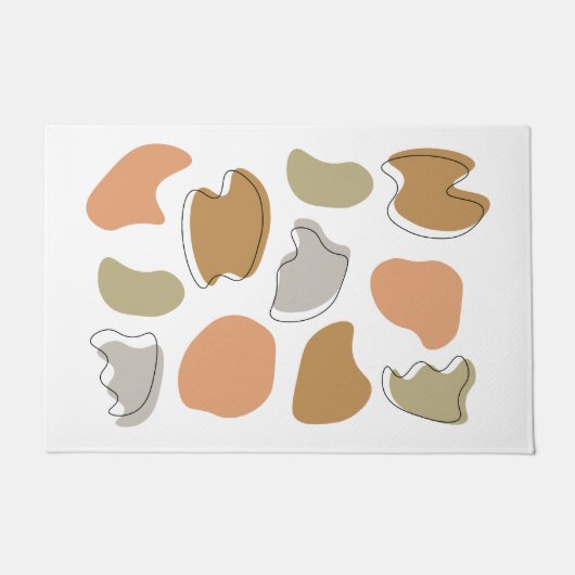 Moderne Abstracte deegvormen Deurmat (Voorkant)