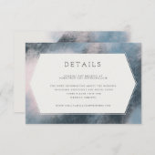 MODERNE ABSTRACTE DETAILS KAART (NAVY/BLUSH) (Voorkant / Achterkant)