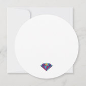 Moderne abstracte diamanten juwelen bruiloft kaart (Achterkant)