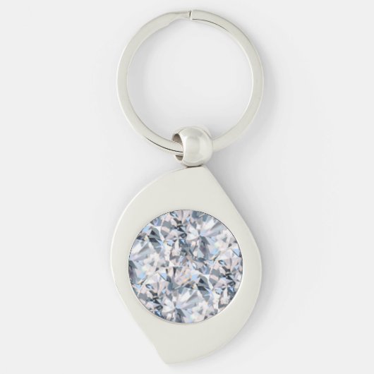 Moderne abstracte diamantfractal sleutelhanger (Voorkant)