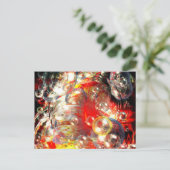 Moderne Abstracte digitale kunst Briefkaart (Staand voorkant)