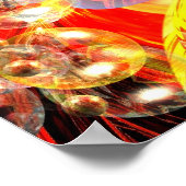 Moderne Abstracte Digitale Kunst Vierkant Poster P (Hoek)