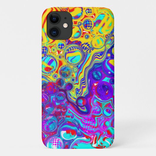 Moderne Abstracte digitale vloeistof Case-Mate iPhone Case (Achterkant)