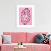 Moderne Abstracte Doolhof Canvas Afdruk (Insitu (Woonkamer))