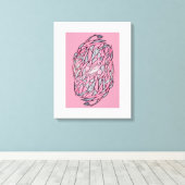 Moderne Abstracte Doolhof Canvas Afdruk (Insitu (Houten vloer))