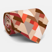 Moderne Abstracte driehoeken, bruin, buisje en Sin Stropdas (Opgerold)