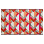 Moderne Abstracte driehoeken, Oranje, Fuchsia en G Stof (Fat Quarter)