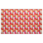 Moderne Abstracte driehoeken, Oranje, Fuchsia en G Stof (Yard (91,4 cm))