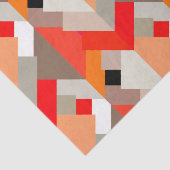 Moderne Abstracte driehoeken, Oranje, rood en grij Tissuepapier (Detail)