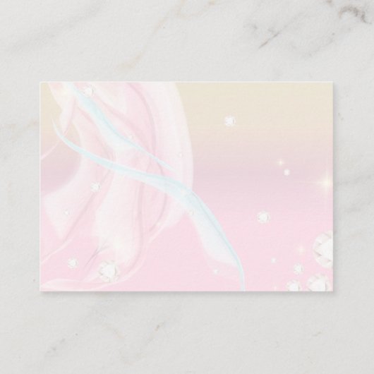 Moderne Abstracte drift-peach roze bruiloft Informatiekaartje (Achterkant)